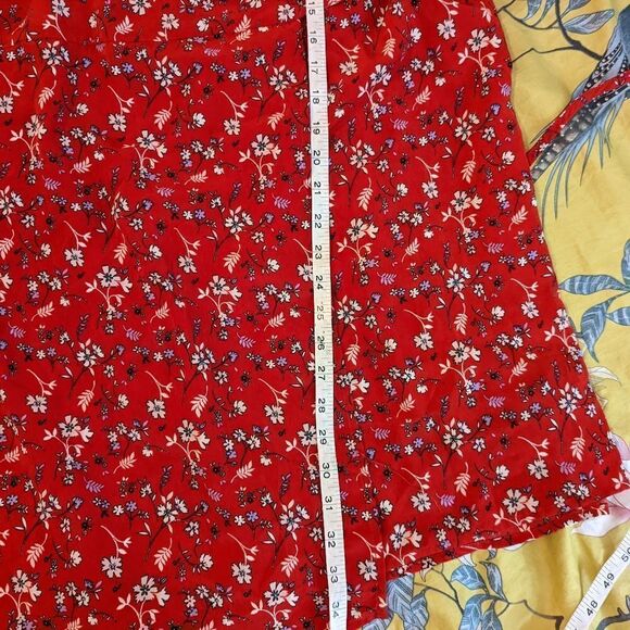 SANCTUARY red and white spaghetti strap floral wrap blouse sz 3x nwt - Picture 5 of 5